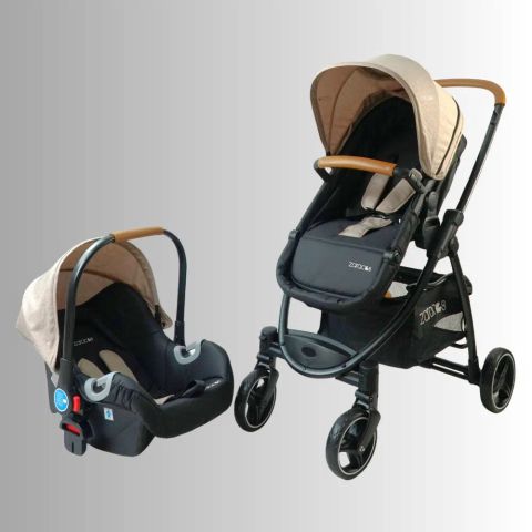 Xe đẩy cho bé - Kèm Ghế ngồi ô tô Zaracos Coron 4606 - Màu Beige