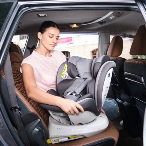 Ghế ngồi ô tô cho bé Zaracos Cusco 6406 – ISOFIX - Xoay 360 - Màu Pink