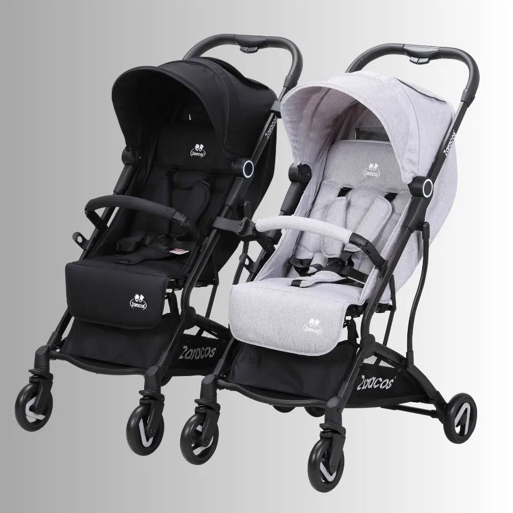 Xe đẩy cho bé Zaracos Norio 9026 - Xe đẩy đôi gấp gọn - Màu Black