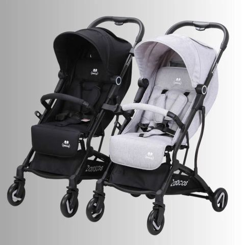 Xe đẩy cho bé Zaracos Norio 9026 - Xe đẩy đôi gấp gọn - Màu Black