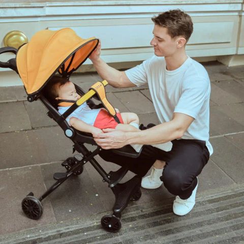 Xe đẩy cho bé Zaracos Baron 0136 - Xe đẩy gọn nhẹ - Màu Orange