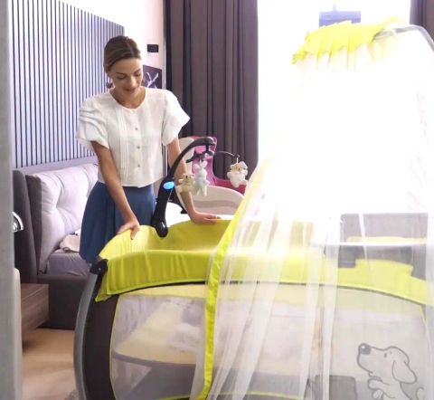 Nôi cũi cho bé Zaracos Jelly 6046 - Nôi cũi vải gấp gọn