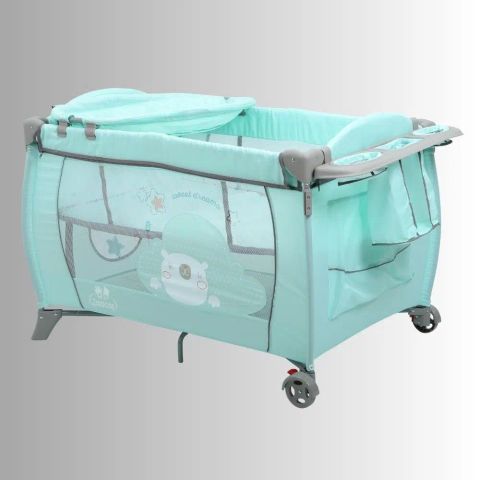 Nôi cũi cho bé Zaracos Jenni 5046 - Nôi vải gấp gọn - Màu Pink