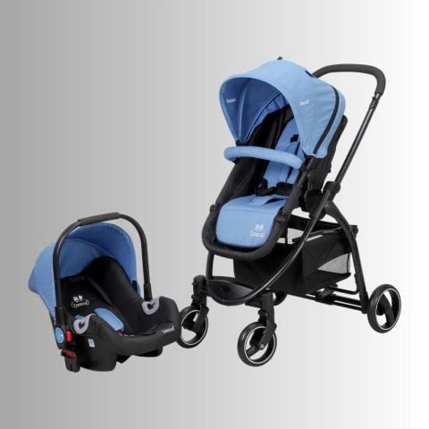 Xe đẩy cho bé - Kèm Ghế ngồi ô tô Zaracos Coron 4606 - Màu Blue