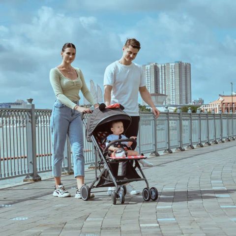 Xe đẩy cho bé Zaracos Cavell 9036- Xe đẩy sơ sinh gấp gọn - Màu Minnie