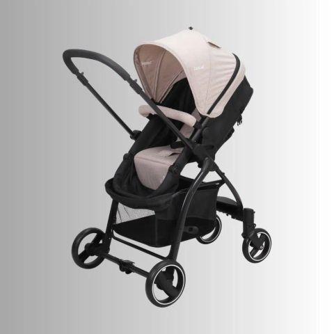 Xe đẩy cho bé - Kèm Ghế ngồi ô tô Zaracos Coron 4606 - Màu Beige