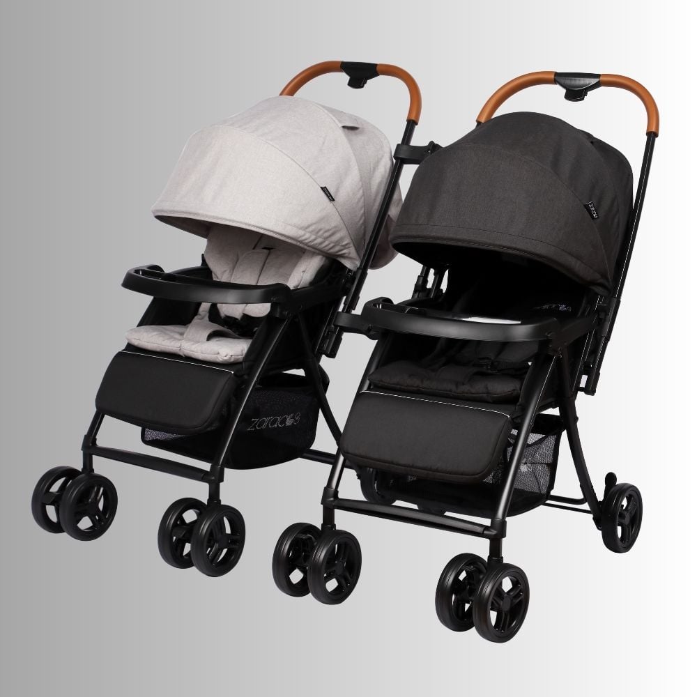 Xe đẩy cho bé Zaracos Twin Oral 2706 - Xe đẩy đôi hai chiều lắp ghép -  Màu Gray