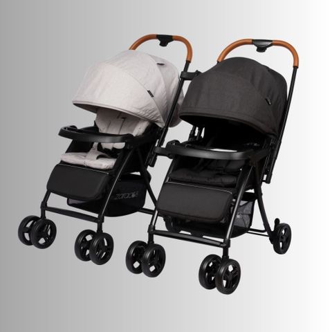 Xe đẩy cho bé Zaracos Twin Oral 2706 - Xe đẩy đôi hai chiều lắp ghép -  Màu Battem - Gray