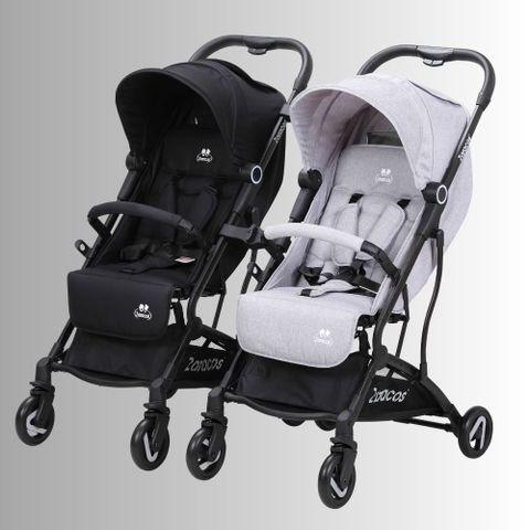 Xe đẩy cho bé Zaracos Norio 9026 - Xe đẩy đôi gấp gọn - Màu Gray