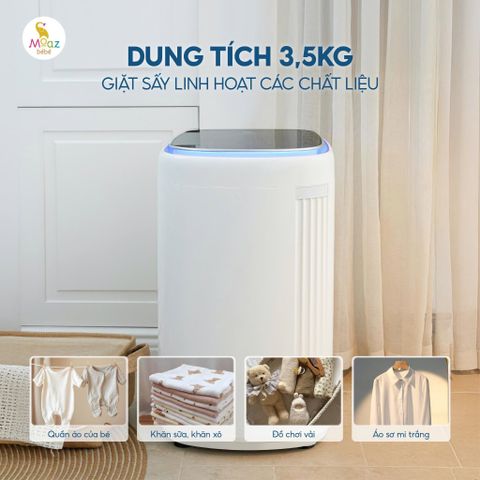 Máy giặt quần áo kèm sấy khô cho bé Moaz BÉBÉ MB-119