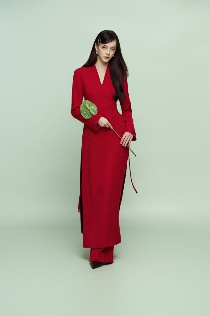 Áo dài Vega - Red