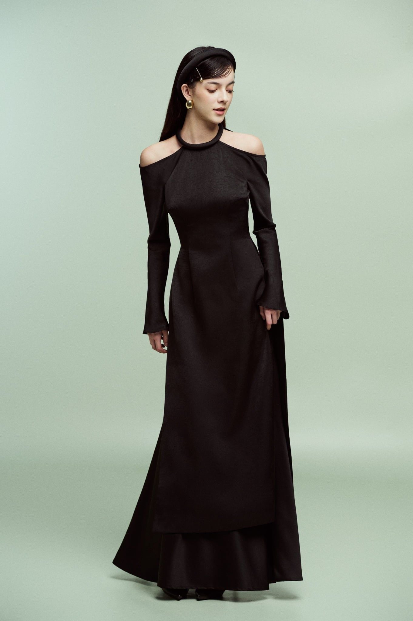 Áo dài Yếm - Black
