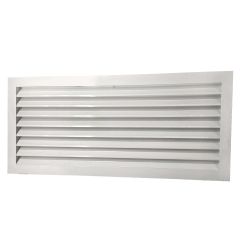 Cửa gió nan Z Louver nhôm chữ nhật lớn 500x300/ 600x300/ 700x300 - Chớp ô thoáng chớp chống hắt mưa ,kèm lưới chắn côn trùng