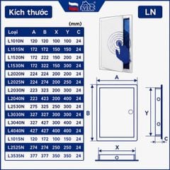 Cửa thăm hộp kỹ thuật nhựa ABS EVECS - LN