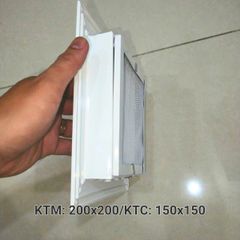 Cửa gió nan Z Louver nhôm vuông 200x200/250x250/300x30/350x350-Chớp ô thoáng chớp chống hắt mưa ,kèm lưới chắn côn trùng