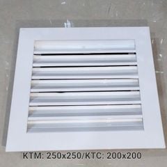 Cửa gió nan Z Louver nhôm vuông 200x200/250x250/300x30/350x350-Chớp ô thoáng chớp chống hắt mưa ,kèm lưới chắn côn trùng