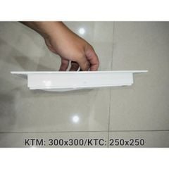 Cửa gió nan Z Louver nhôm vuông 200x200/250x250/300x30/350x350-Chớp ô thoáng chớp chống hắt mưa ,kèm lưới chắn côn trùng
