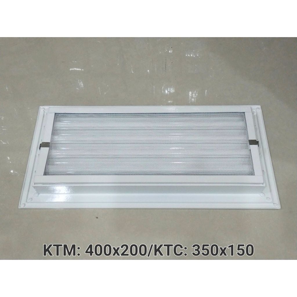 Cửa gió nan Z Louver nhôm chữ nhật nhỏ 400x200/ 450x250/ 500x200 -Chớp ô thoáng chớp chống hắt mưa ,kèm lưới chắn côn trùng