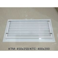 Cửa gió nan Z Louver nhôm chữ nhật nhỏ 400x200/ 450x250/ 500x200 -Chớp ô thoáng chớp chống hắt mưa ,kèm lưới chắn côn trùng