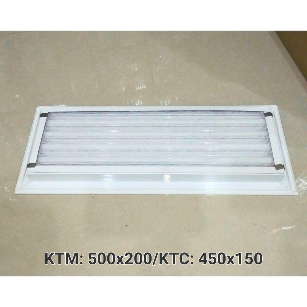 Cửa gió nan Z Louver nhôm chữ nhật nhỏ 400x200/ 450x250/ 500x200 -Chớp ô thoáng chớp chống hắt mưa ,kèm lưới chắn côn trùng