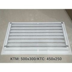 Cửa gió nan Z Louver nhôm chữ nhật lớn 500x300/ 600x300/ 700x300 - Chớp ô thoáng chớp chống hắt mưa ,kèm lưới chắn côn trùng