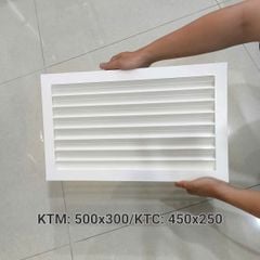 Cửa gió nan Z Louver nhôm chữ nhật lớn 500x300/ 600x300/ 700x300 - Chớp ô thoáng chớp chống hắt mưa ,kèm lưới chắn côn trùng