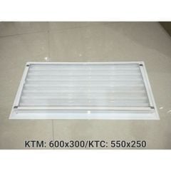 Cửa gió nan Z Louver nhôm chữ nhật lớn 500x300/ 600x300/ 700x300 - Chớp ô thoáng chớp chống hắt mưa ,kèm lưới chắn côn trùng