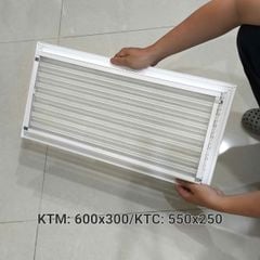 Cửa gió nan Z Louver nhôm chữ nhật lớn 500x300/ 600x300/ 700x300 - Chớp ô thoáng chớp chống hắt mưa ,kèm lưới chắn côn trùng