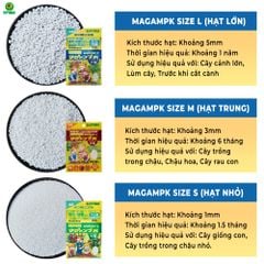 Phân bón tan chậm Hạt Lớn Nhật Bản HYPONEX Magamp K - Kích rễ mạnh - N