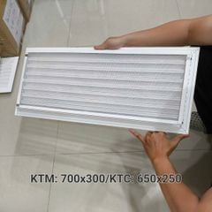 Cửa gió nan Z Louver nhôm chữ nhật lớn 500x300/ 600x300/ 700x300 - Chớp ô thoáng chớp chống hắt mưa ,kèm lưới chắn côn trùng