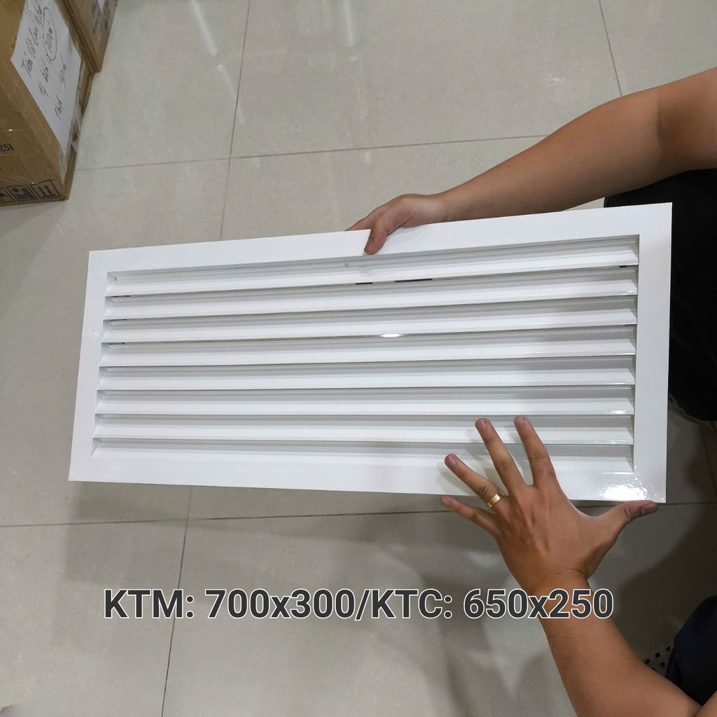 Cửa gió nan Z Louver nhôm chữ nhật lớn 500x300/ 600x300/ 700x300 - Chớp ô thoáng chớp chống hắt mưa ,kèm lưới chắn côn trùng