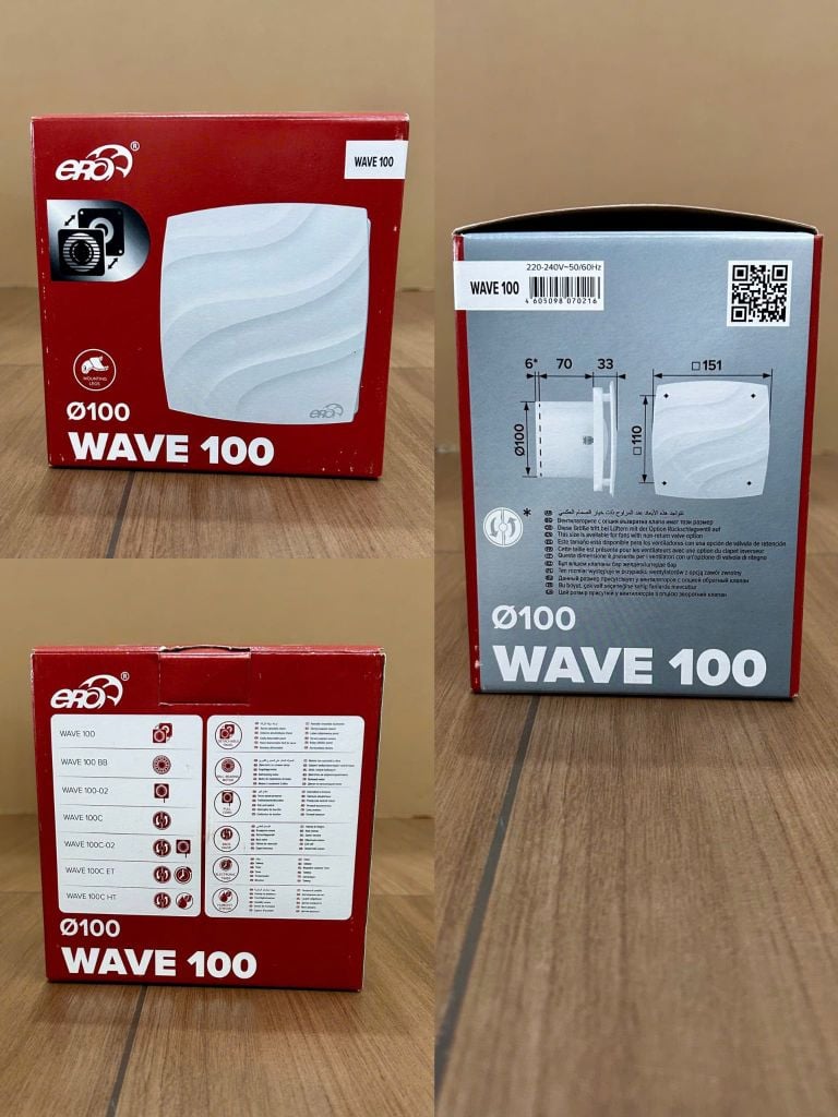 Quạt thông gió WAVE ERA – Thiết kế hiện đại, vận hành êm ái – Hàng nhậ