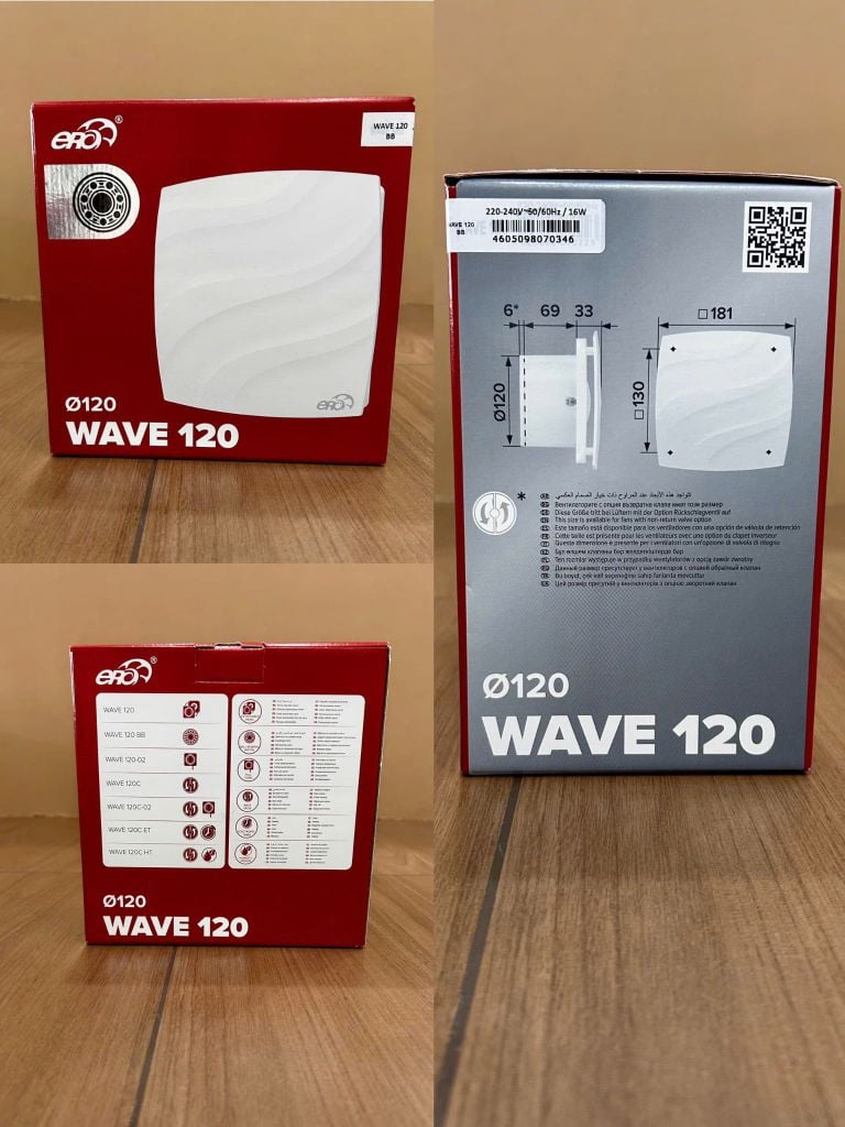 Quạt thông gió WAVE ERA – Thiết kế hiện đại, vận hành êm ái – Hàng nhậ