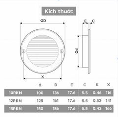 Miệng gió tròn nhựa ngoài trời - Era