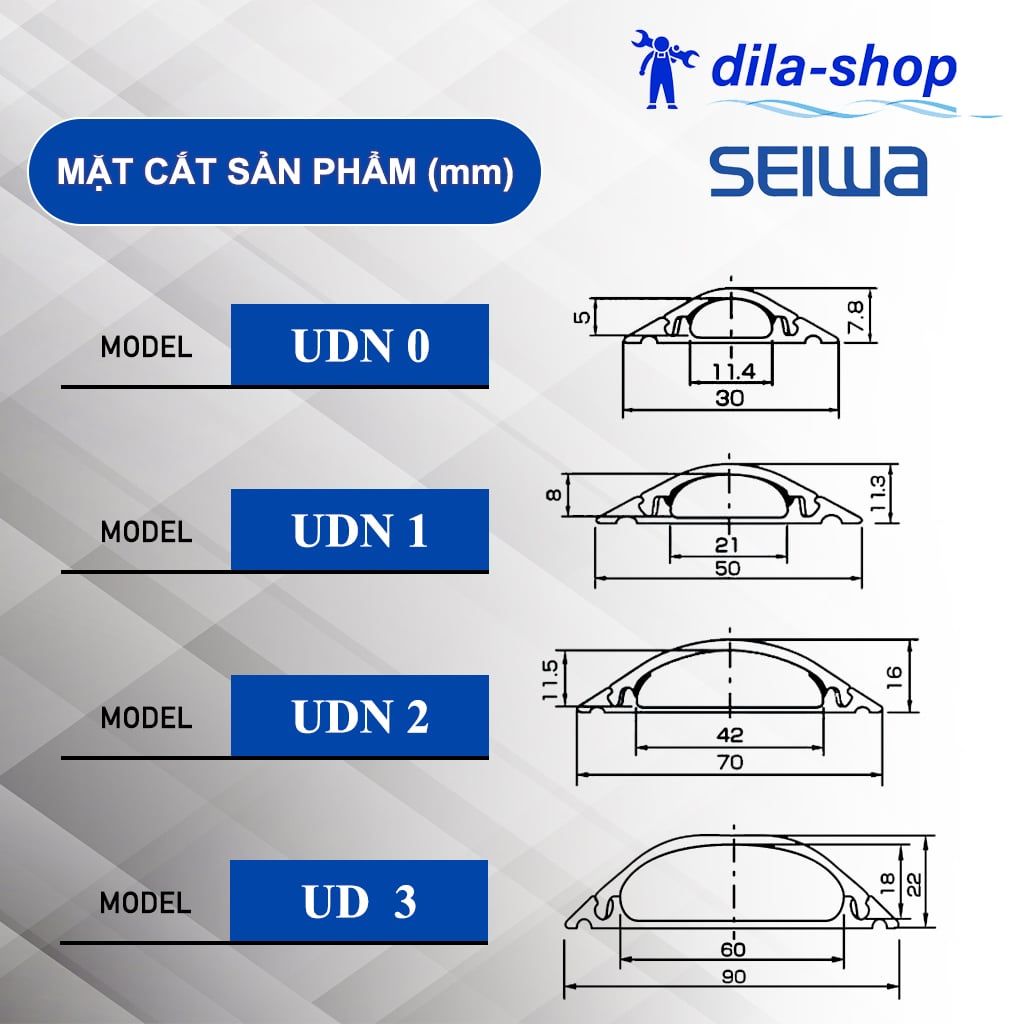 NẸP NHỰA BÁN NGUYỆT NHẬT BẢN -  1M/Cây - 30*8mm - 1 CÂY MÀU TRẮNG NGÀ