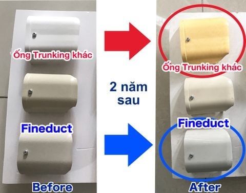 Trunking Nhựa Fineduct Co Nối 45 Độ KFA-80/100/120