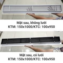 Miệng gió nhựa Linear 1000x150mm (có kèm lưới chắn côn trùng)