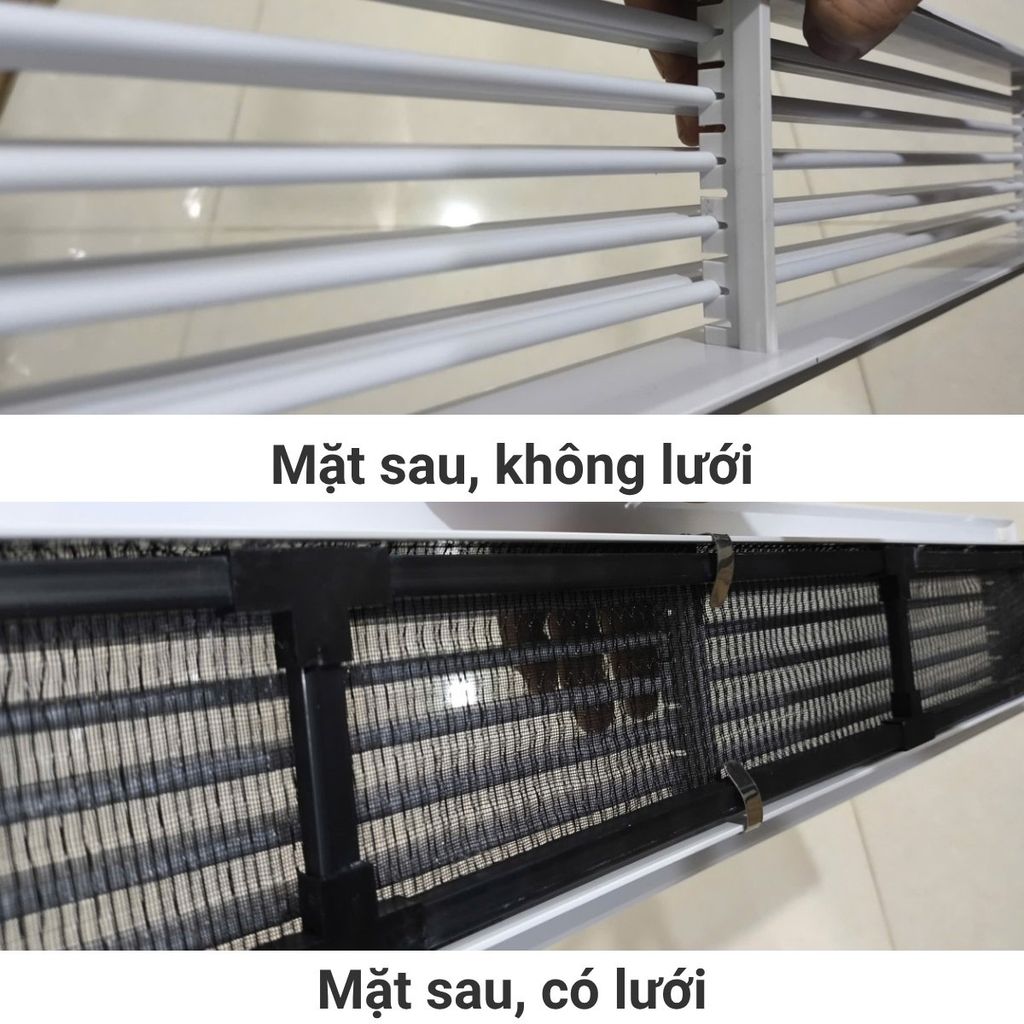 Miệng gió nhựa Linear 1000x150mm (có kèm lưới chắn côn trùng)