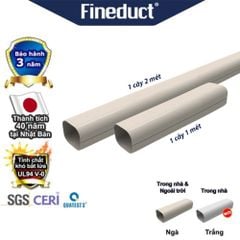 Trunking Nhựa Fineduct Ống Cứng KL-70/80/100/120/140 - 1 Cây-1M/2M