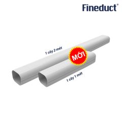 Trunking Nhựa Fineduct Ống Cứng Màu Trắng KL - 80W/100W - 1 Cây/2m [Hộp che ống đồng máy lạnh / Air Conditioner Line Set cover]