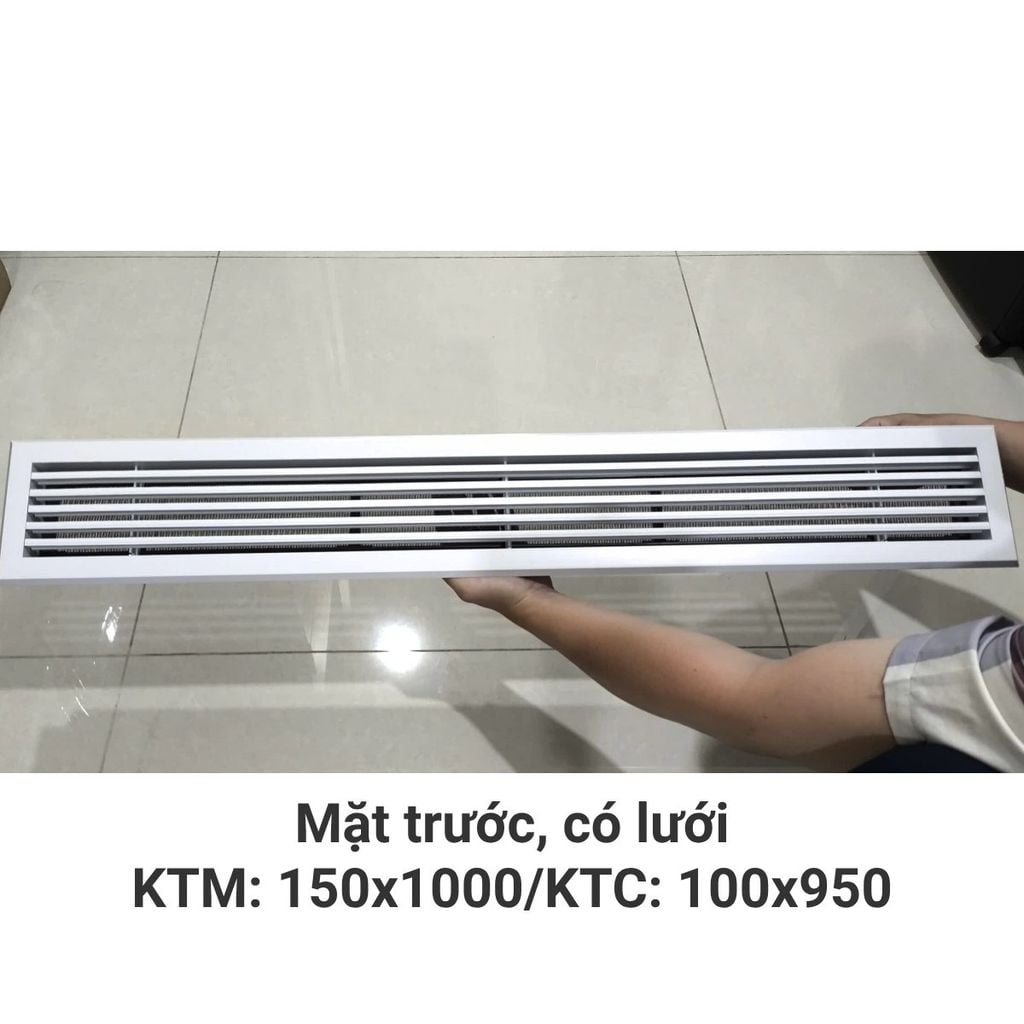 Miệng gió nhựa Linear 1000x150mm (có kèm lưới chắn côn trùng)