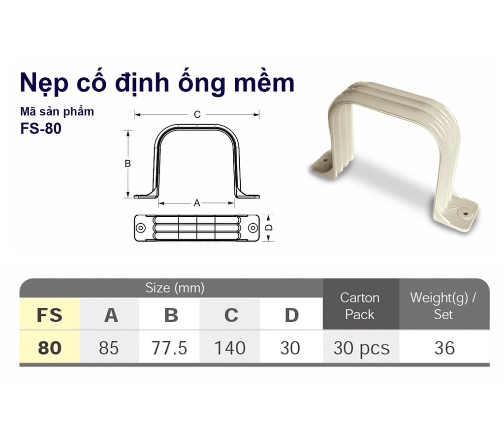 Trunking Nhựa Fineduct Nẹp Cố Định Ống Mềm Siêu bền - Chống cháy Màu N