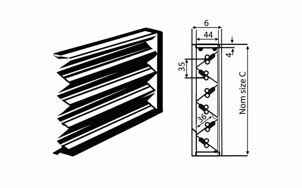 Miệng gió 1 lớp +OBD Kích thước mặt: 250x250mm; kích thước cổ: 200x200
