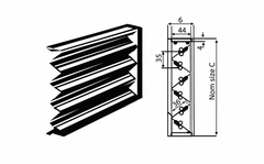 Miệng gió 1 lớp +OBD Kích thước mặt: 250x250mm; kích thước cổ: 200x200