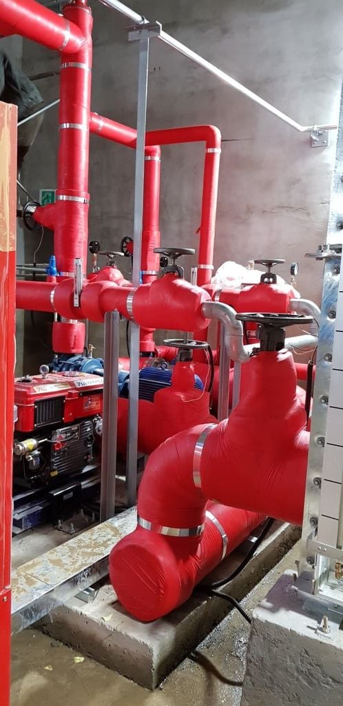 Băng quấn đường ống Simili màu đỏ (Băng quấn đường ống cứu hỏa) - Cuộn