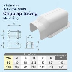 Trunking Nhựa Fineduct Chụp Áp Tường WA-70/80/100/120/140