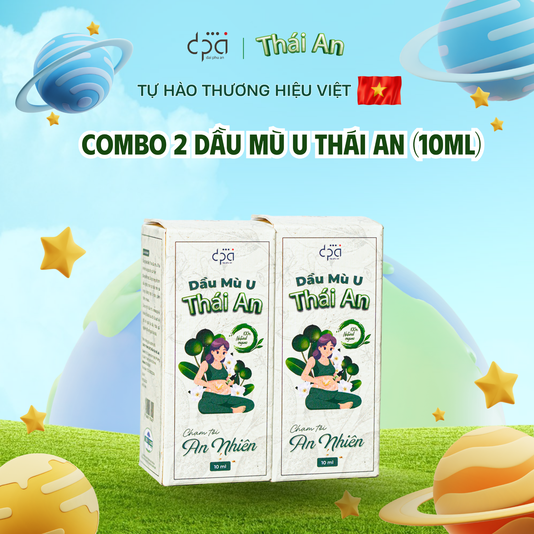  COMBO 2 Dầu Mù U Thái An - Dung Tích 10ML 