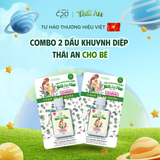  COMBO 2 Dầu Khuynh Diệp Thái An Phiên Bản Nâng Cấp Cho Bé - Mùi Hương Hoa, Vỉ/30ML 