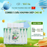  COMBO 5 Dầu Khuynh Diệp Thái An Cho Bé - Mùi Phấn Thơm Tự Nhiên, Dung Tích 25ML 