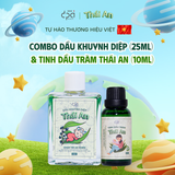  COMBO Dầu Khuynh Diệp (C/25ml) Và Tinh Dầu Tràm Thái An (C/10ml) 